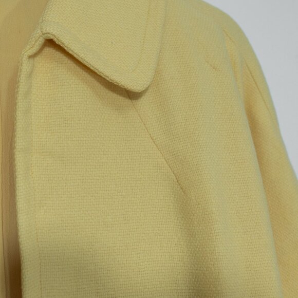 Bataldi Butter Yellow Wool Swing Coat Lambswool Vintage 60s Petit Spun Short - Picture 8 of 16
